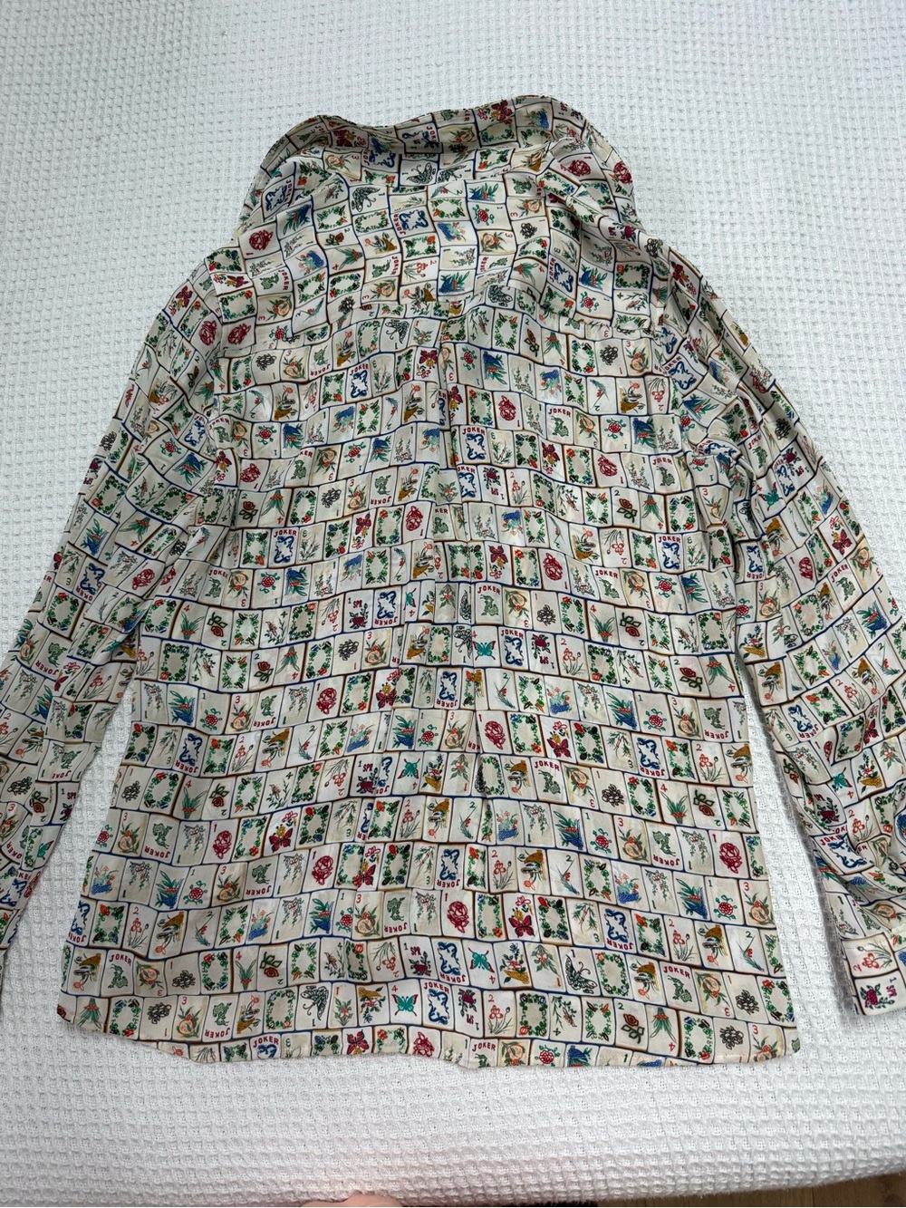 L’Agence Nina Mahjong Print Silk Shirt - Picture 4 of 8